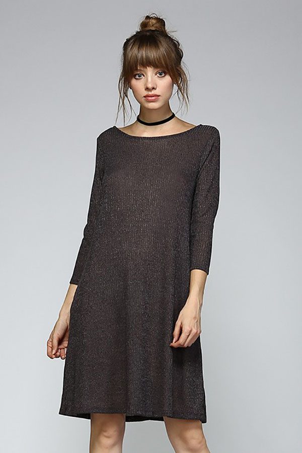 V-Back Swing Dress