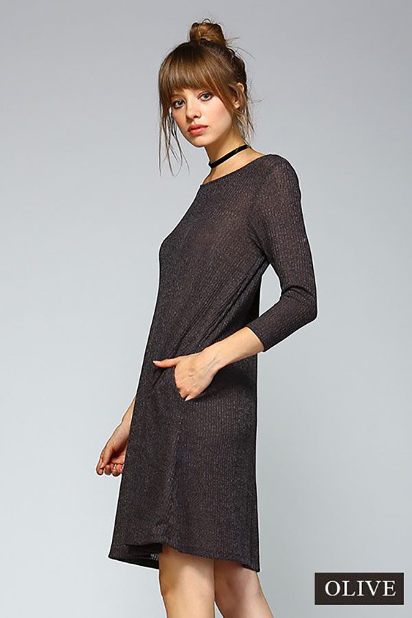 V-Back Swing Dress