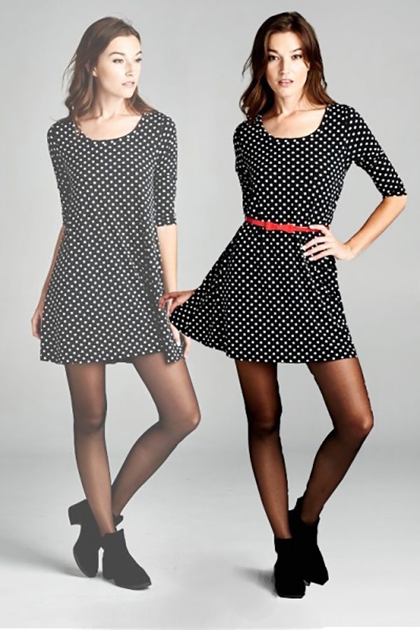 Polka-dot Swing Dress