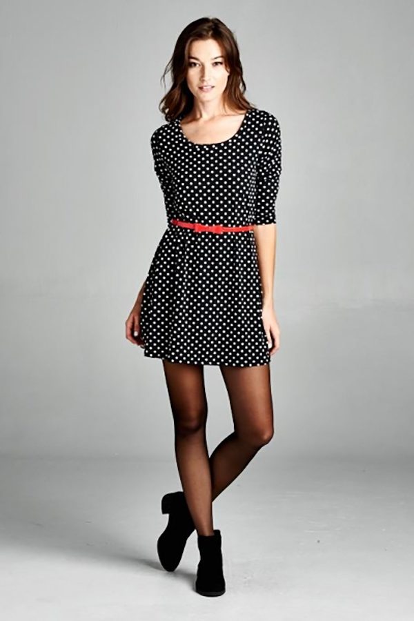 Polka-dot Swing Dress