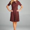 Short Sleeve Polka Dot Dress