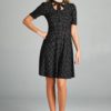 Short Sleeve Polka Dot Dress