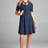 Short Sleeve Polka Dot Dress