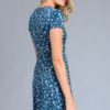 Short sleeve faux wrap floral print short dress