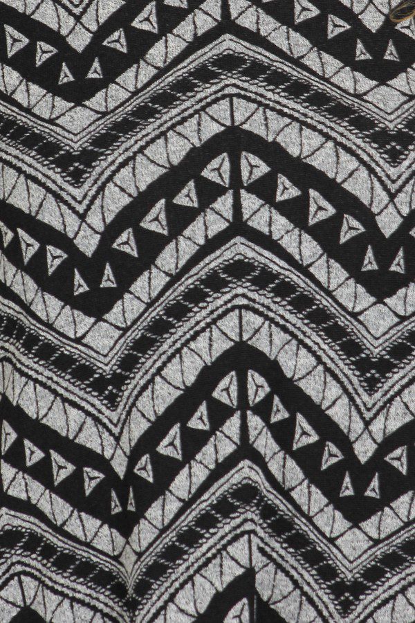 Patterned Chevron Printed A-line Dress