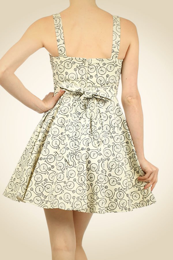 Retro A-Line Bicycle Dress