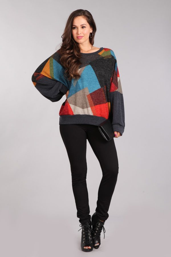 Abstract Pullover Sweater