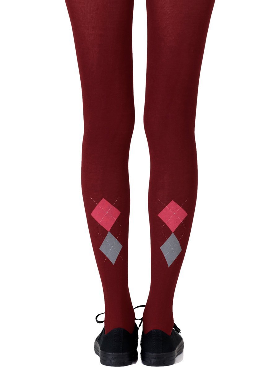 Ivy League Burgundy Tights - Lazy Caturday - Fun and Unique